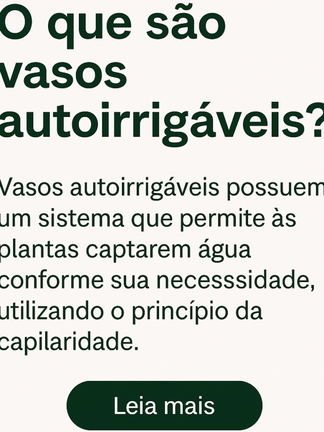 vasos auto irrigaveis dicas