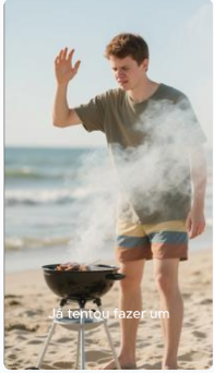 Churrasqueira portátil que não vaza goteira. Testada em SC para praia, camping e jardim. 